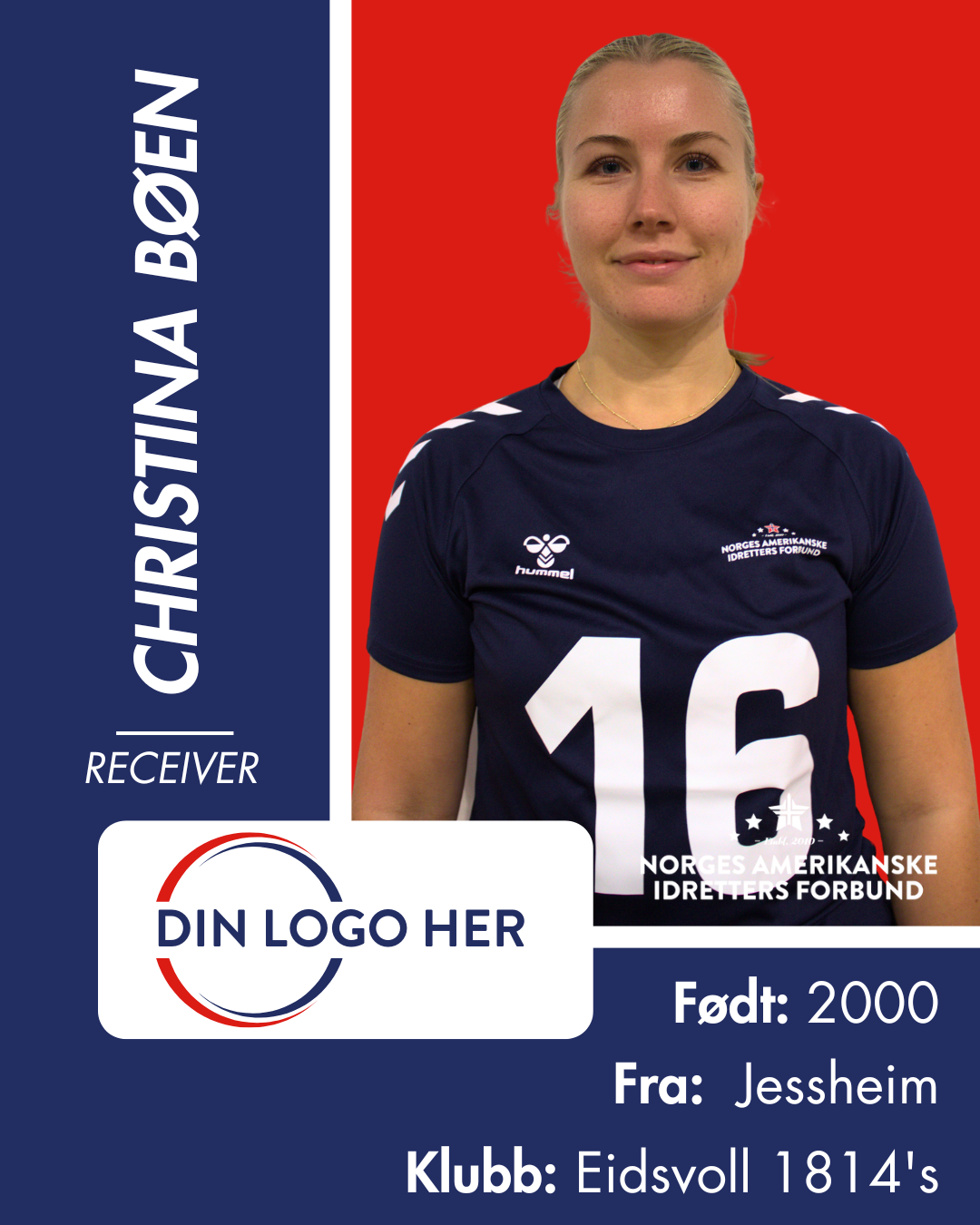 FLAGGFOTBALL KVINNELANDSLAG - Utøversponsor