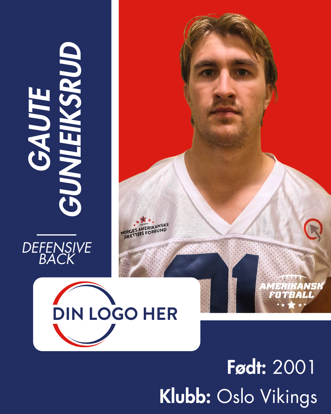 AMERIKANSK FOTBALL HERRRELANDSLAG - Utøversponsor
