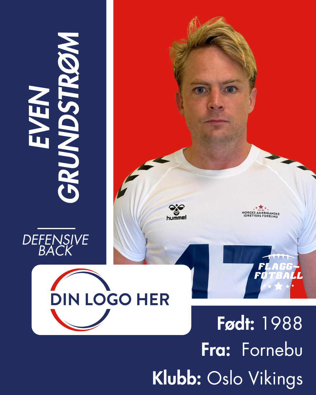 FLAGGFOTBALL HERRELANDSLAG - Utøversponsor
