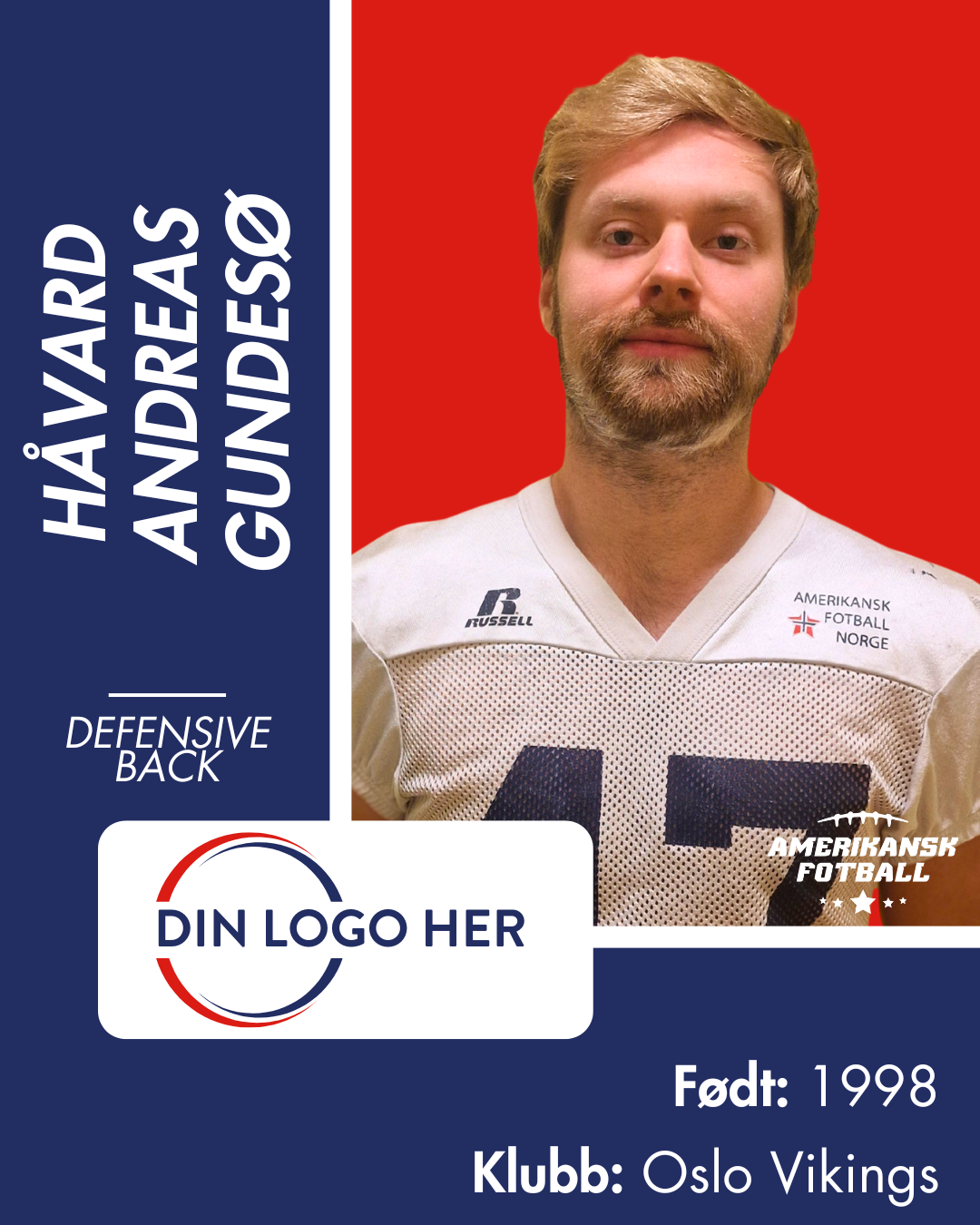 AMERIKANSK FOTBALL HERRRELANDSLAG - Utøversponsor
