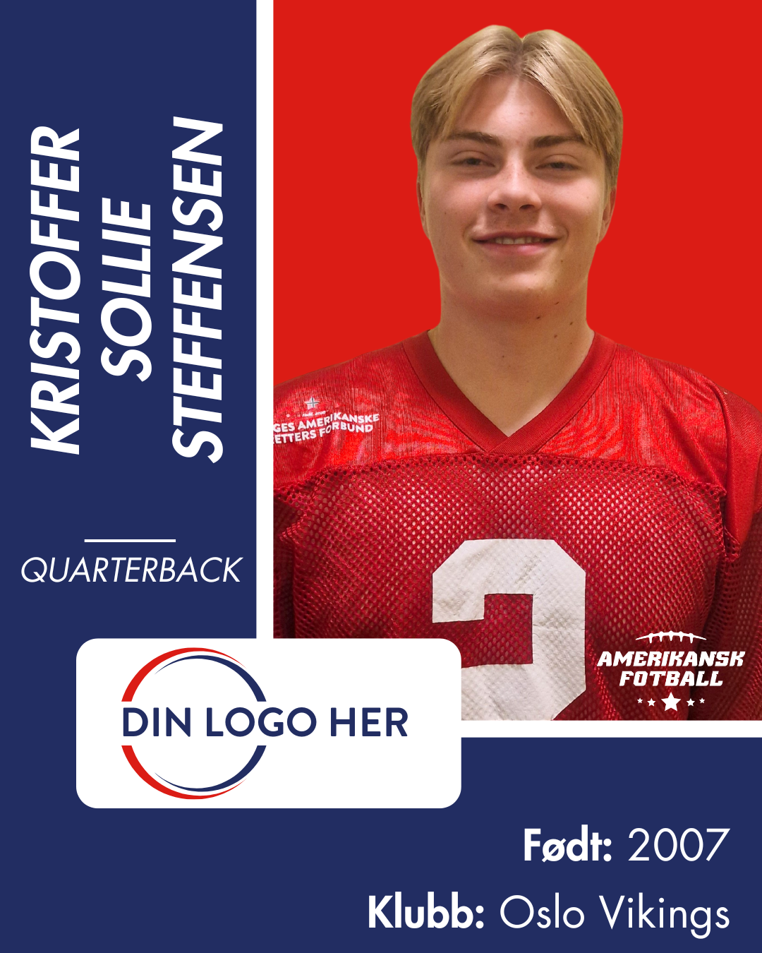 AMERIKANSK FOTBALL HERRRELANDSLAG - Utøversponsor