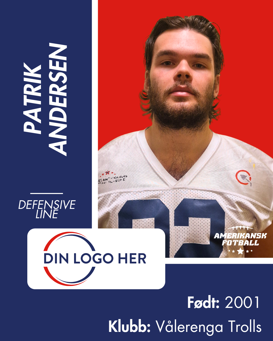 AMERIKANSK FOTBALL HERRRELANDSLAG - Utøversponsor