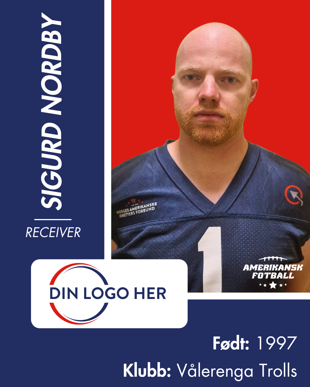 AMERIKANSK FOTBALL HERRRELANDSLAG - Utøversponsor