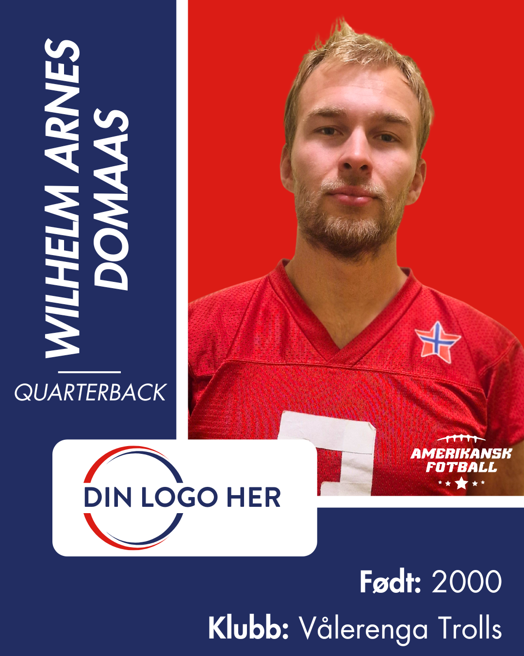 AMERIKANSK FOTBALL HERRRELANDSLAG - Utøversponsor