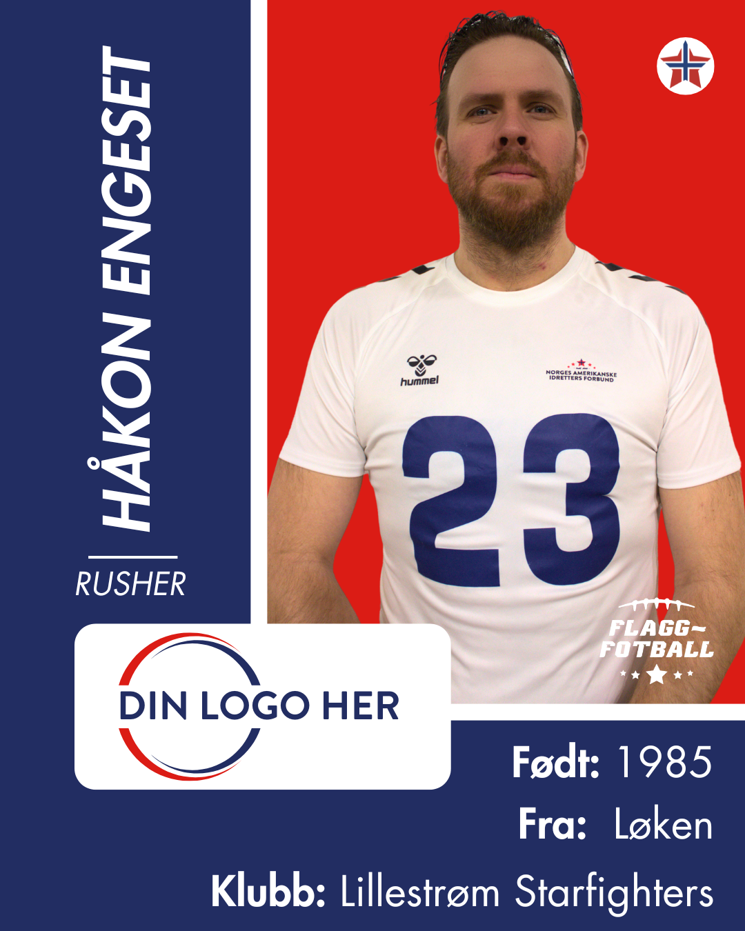 FLAGGFOTBALL HERRELANDSLAG - Utøversponsor