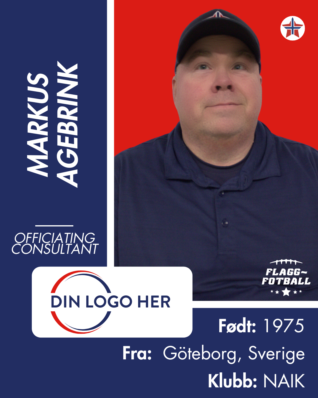 FLAGGFOTBALL HERRELANDSLAG - Utøversponsor