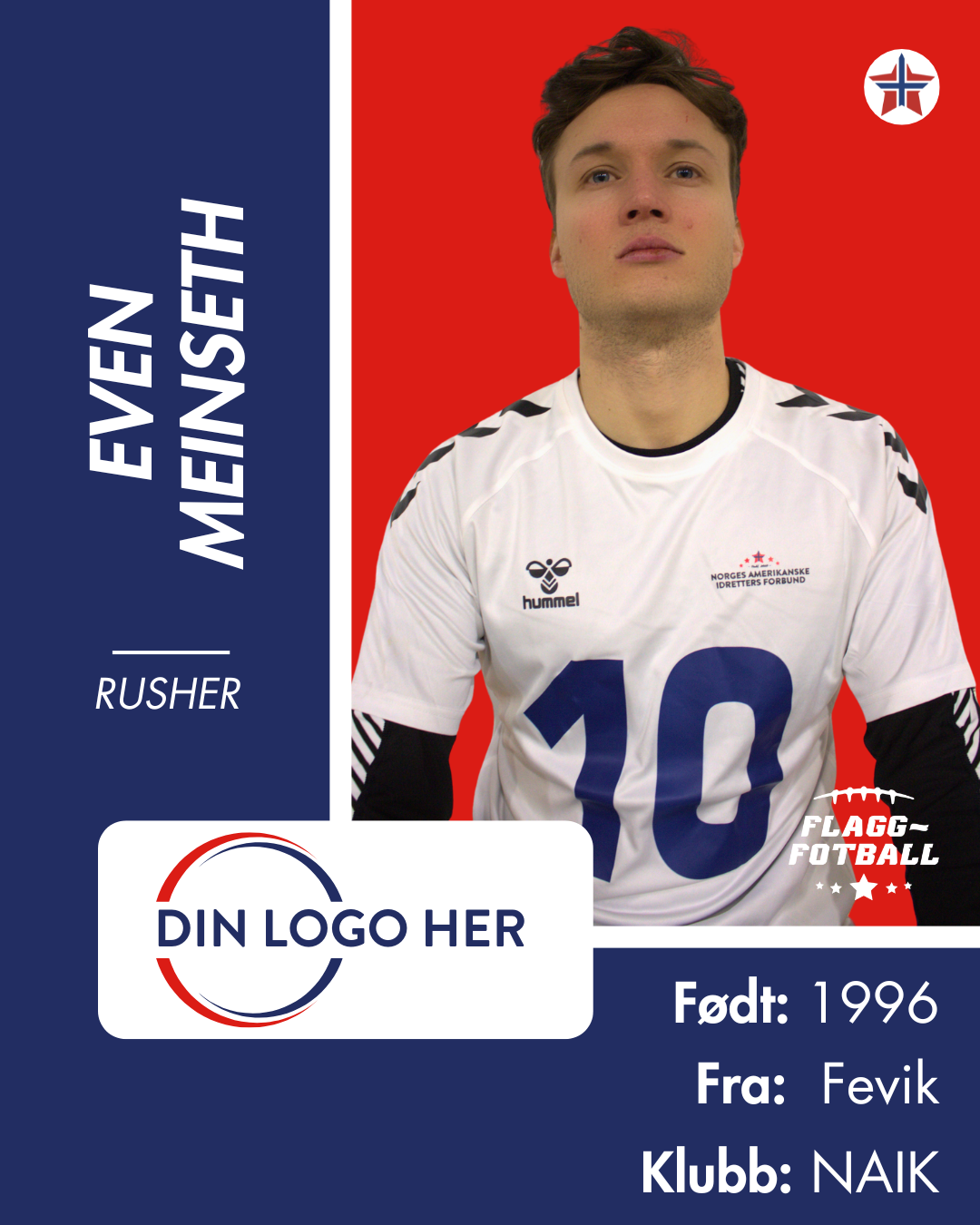 FLAGGFOTBALL HERRELANDSLAG - Utøversponsor
