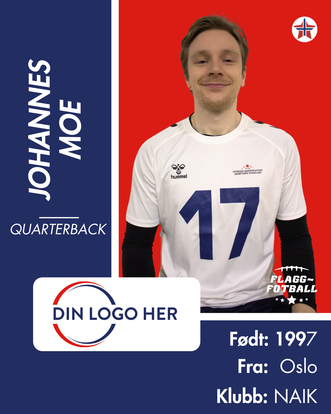 FLAGGFOTBALL HERRELANDSLAG - Utøversponsor