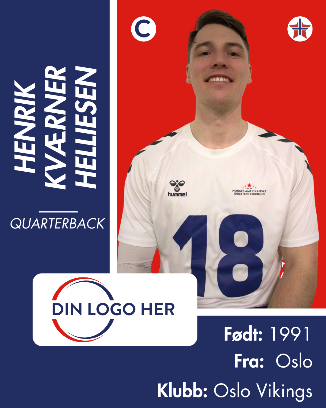 FLAGGFOTBALL HERRELANDSLAG - Utøversponsor