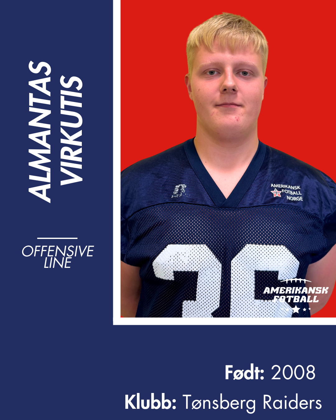 AMERIKANSK FOTBALL U-17 LANDSLAG - Donasjonsnivå Gull