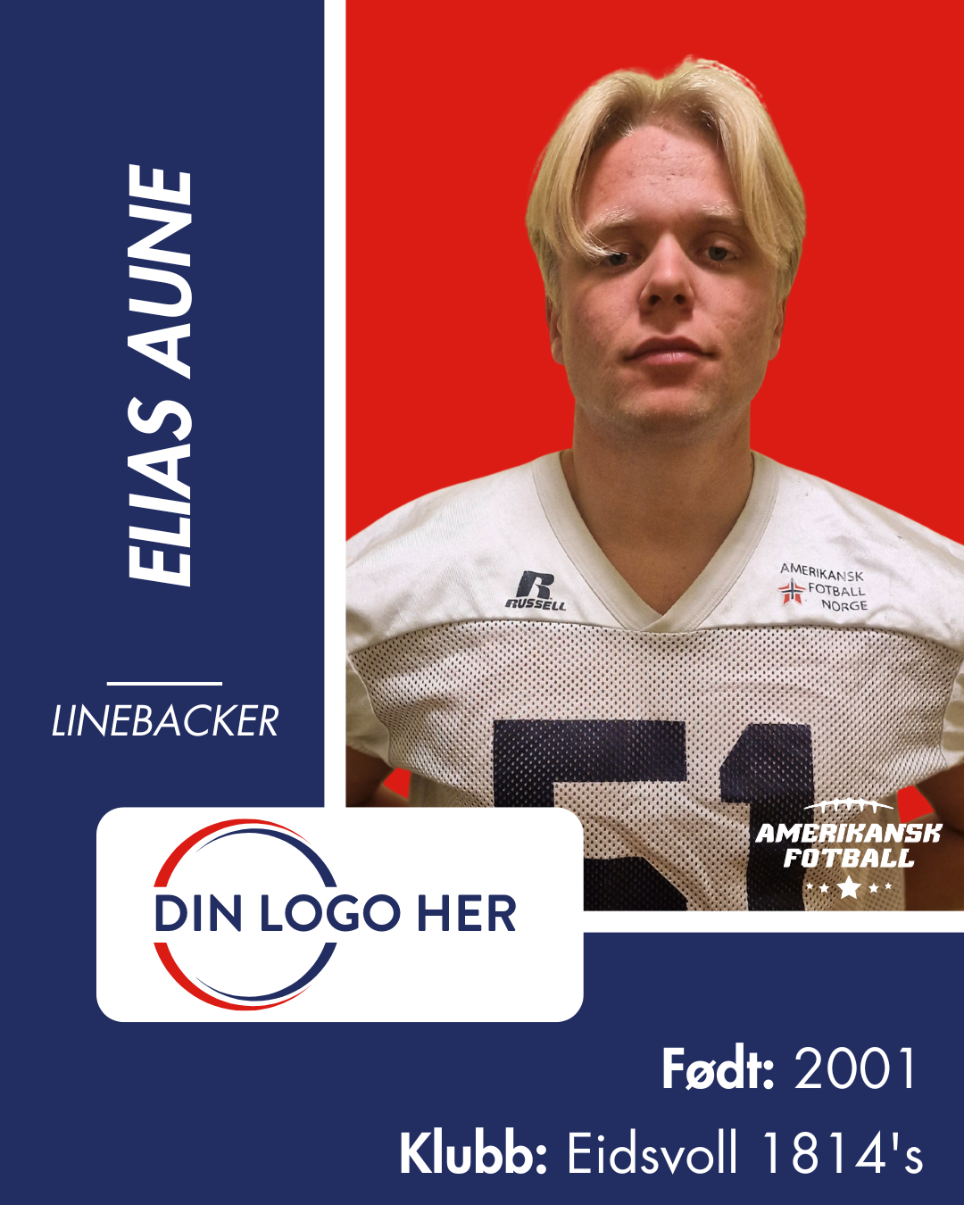 AMERIKANSK FOTBALL HERRRELANDSLAG - Utøversponsor