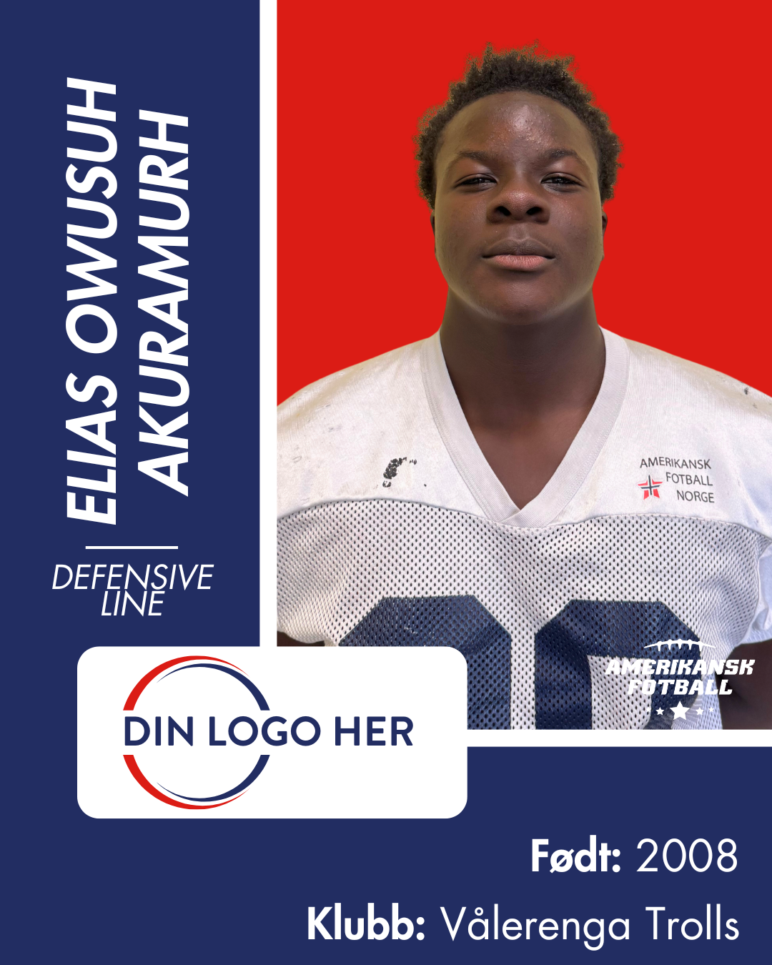 AMERIKANSK FOTBALL U-17 LANDSLAG - Utøversponsor