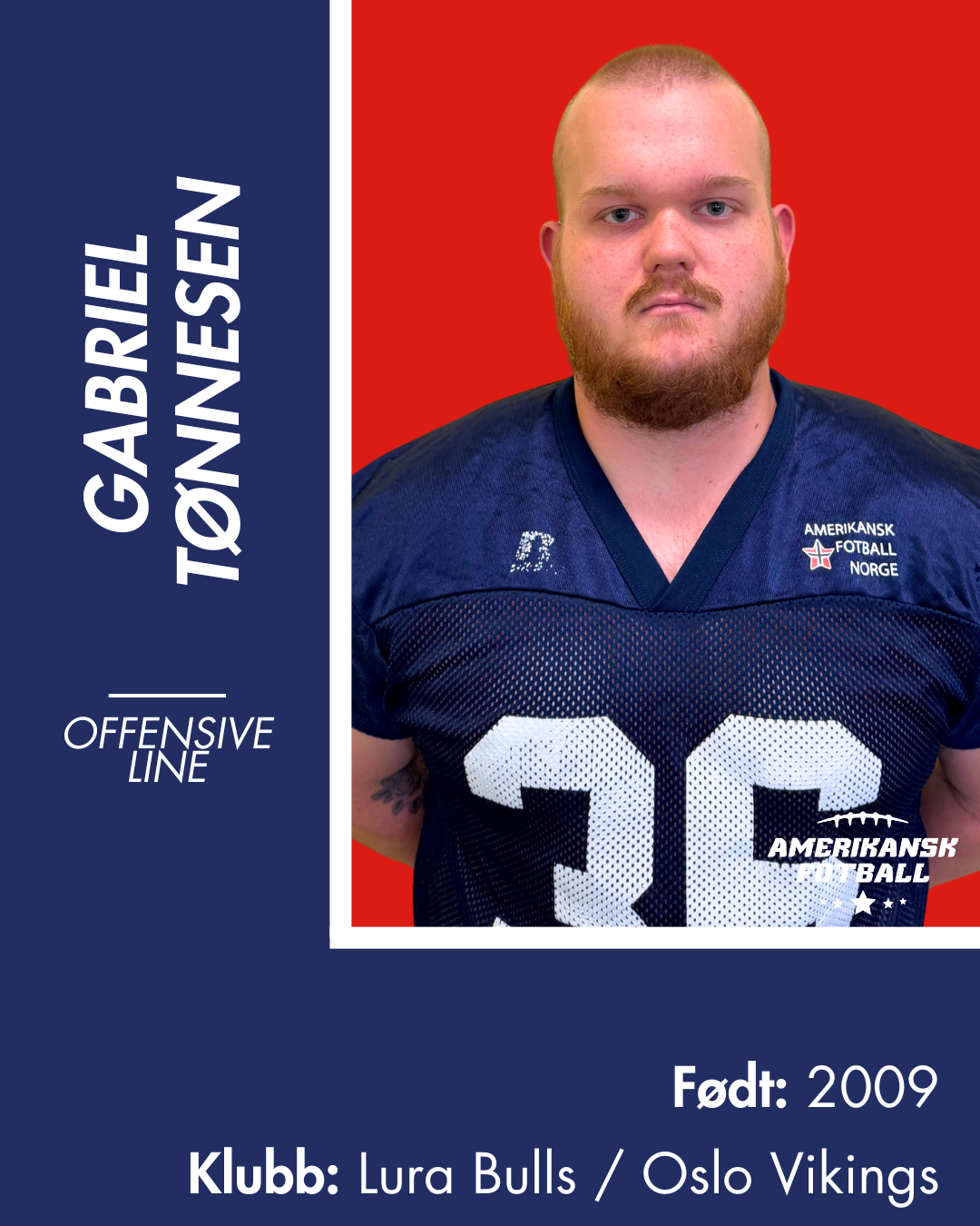 AMERIKANSK FOTBALL U-17 LANDSLAG - Donasjonsnivå Gull