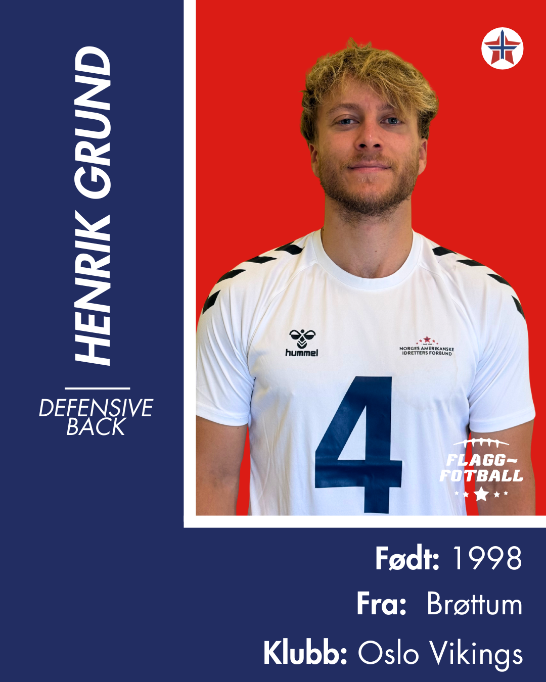 FLAGGFOTBALL HERRELANDSLAG - Donasjonsnivå Gull