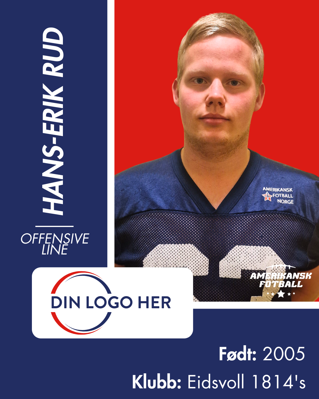 AMERIKANSK FOTBALL HERRRELANDSLAG - Utøversponsor