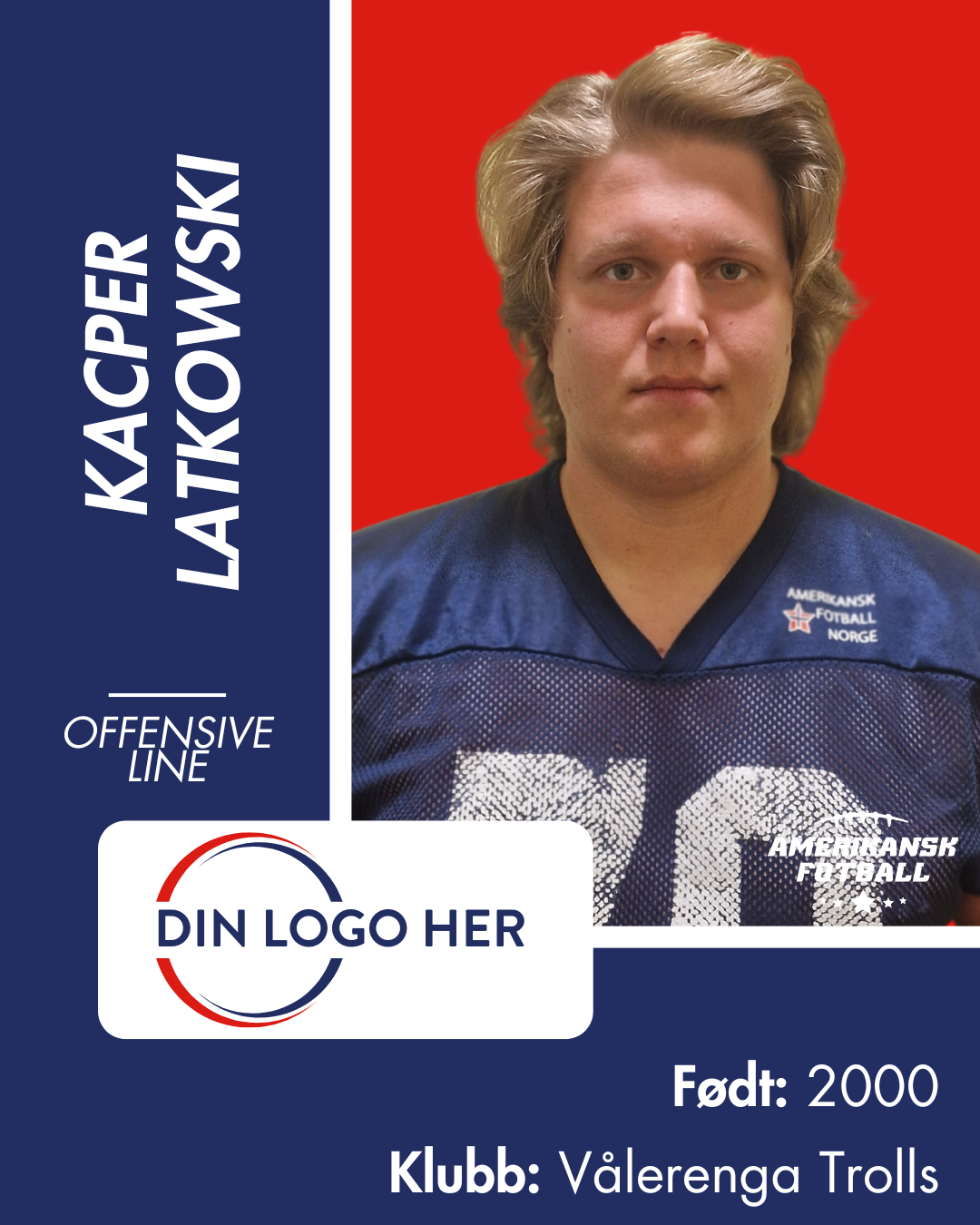 AMERIKANSK FOTBALL HERRRELANDSLAG - Utøversponsor