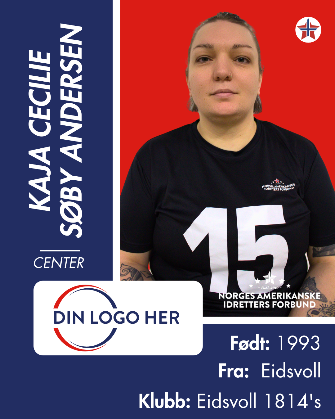 FLAGGFOTBALL KVINNELANDSLAG - Utøversponsor