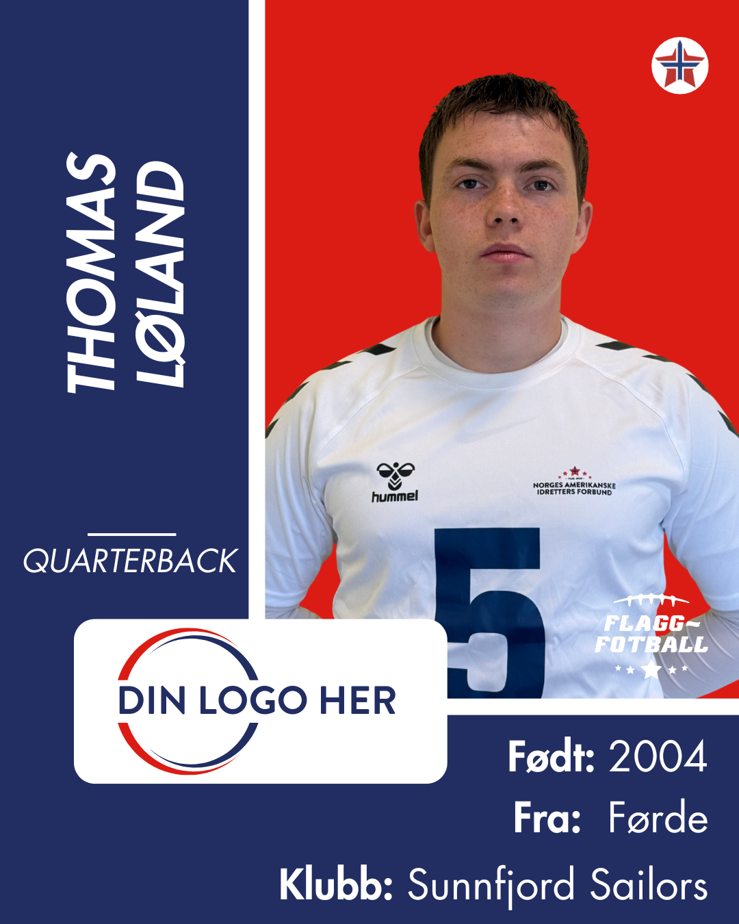 FLAGGFOTBALL HERRELANDSLAG - Utøversponsor