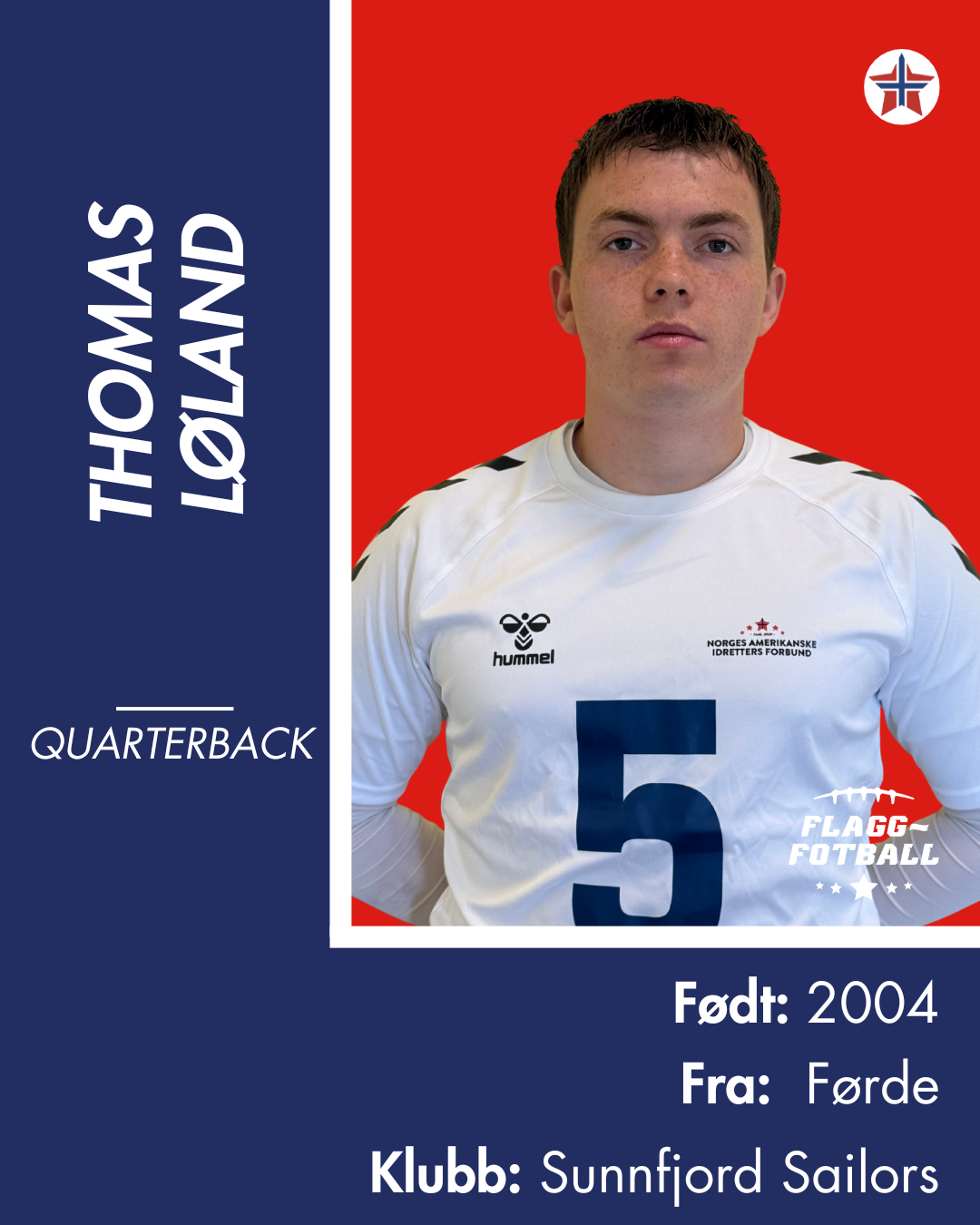 FLAGGFOTBALL HERRELANDSLAG - Donasjonsnivå Gull