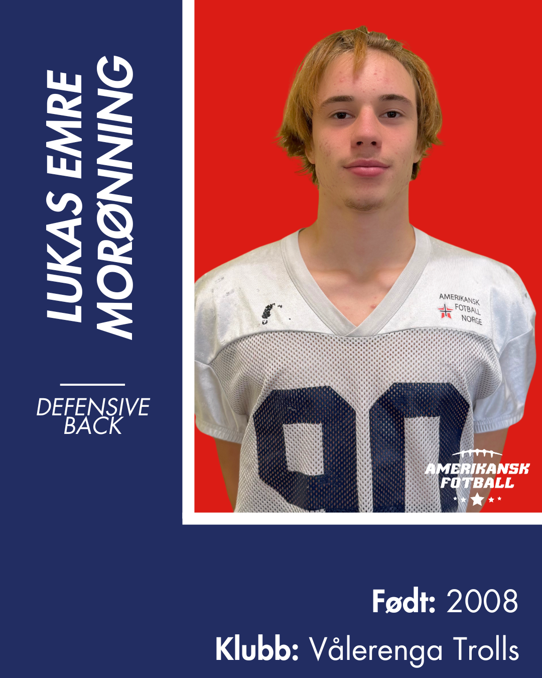 AMERIKANSK FOTBALL U-17 LANDSLAG - Donasjonsnivå Gull