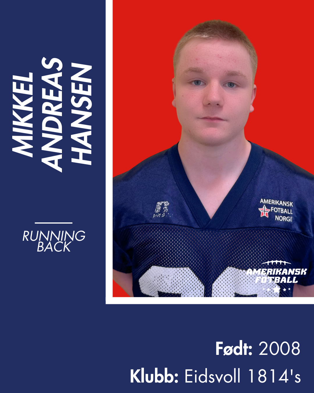 AMERIKANSK FOTBALL U-17 LANDSLAG - Donasjonsnivå Gull