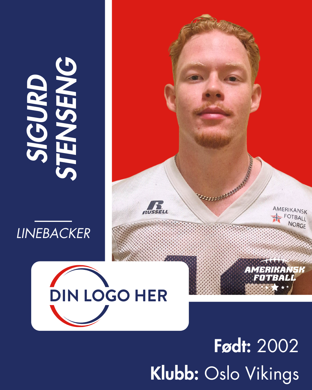 AMERIKANSK FOTBALL HERRRELANDSLAG - Utøversponsor