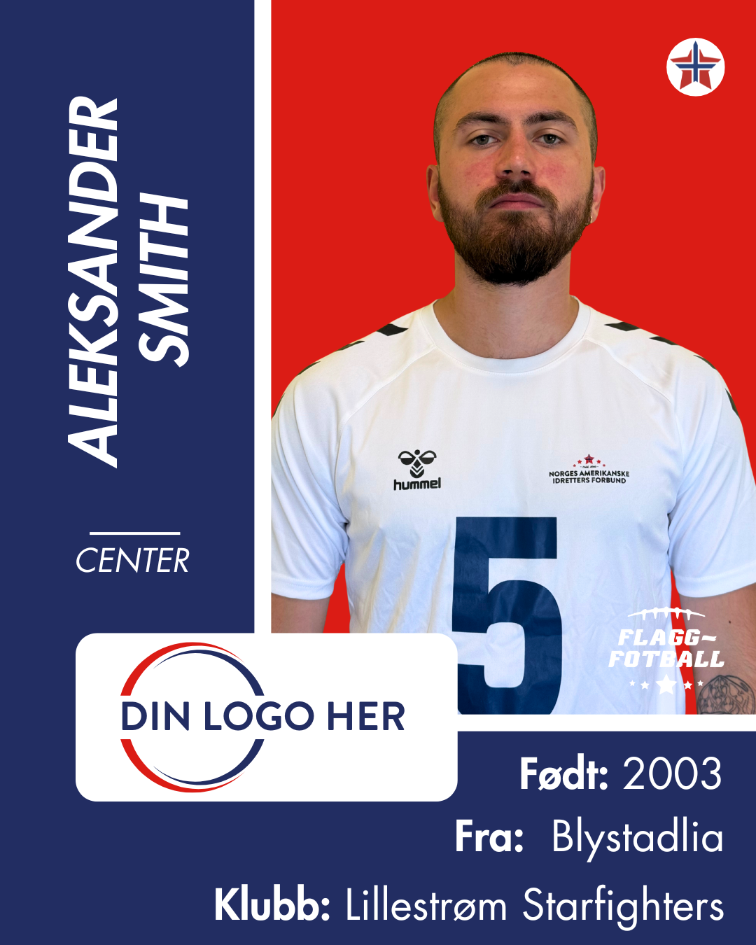 FLAGGFOTBALL HERRELANDSLAG - Utøversponsor