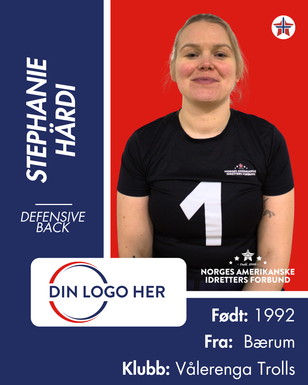 FLAGGFOTBALL KVINNELANDSLAG - Utøversponsor