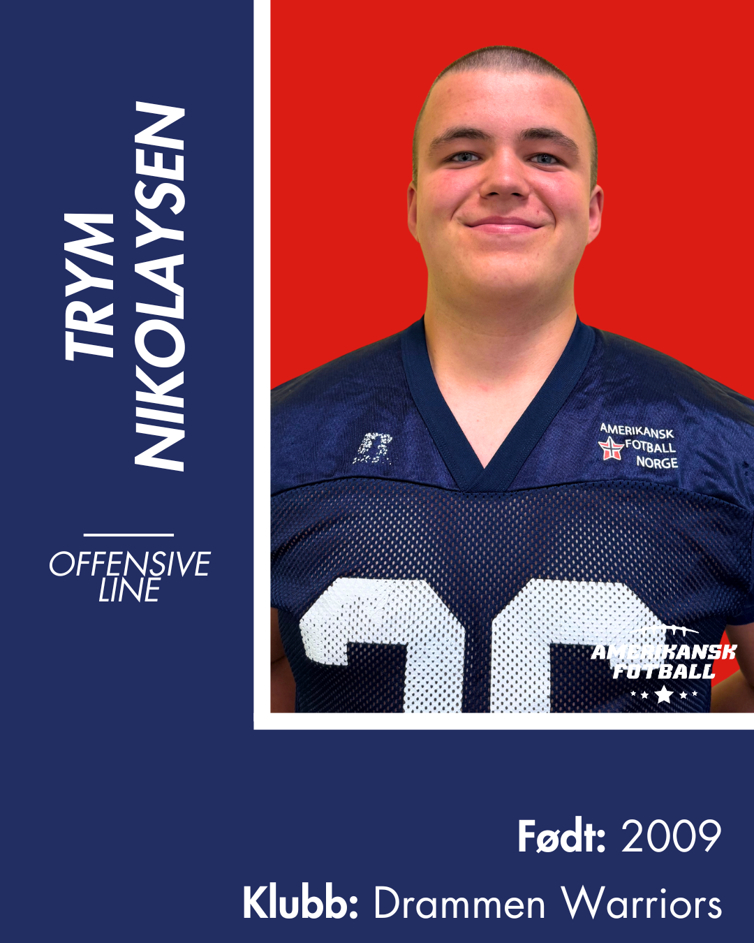 AMERIKANSK FOTBALL U-17 LANDSLAG - Donasjonsnivå Gull